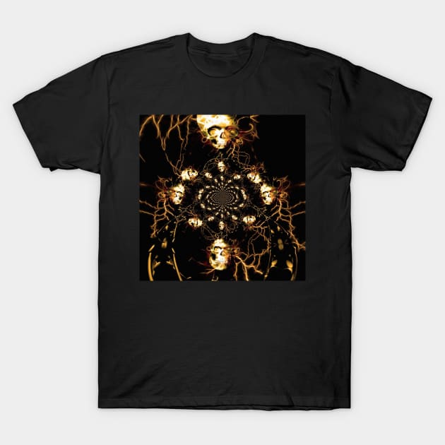 Skull fractal T-Shirt by rolffimages